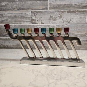 Colorful Aluminum Menorah